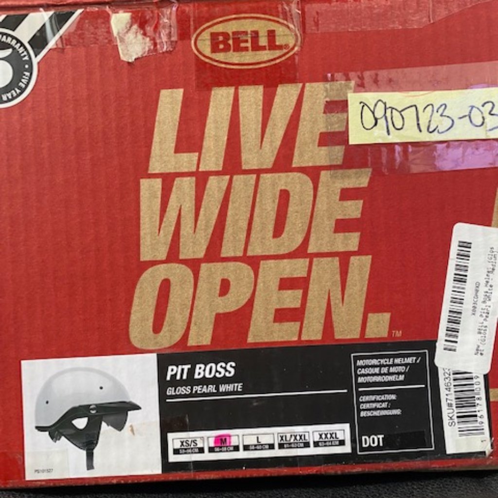 Bell Pit Boss Helmet (Gloss Pearl White - Medium)